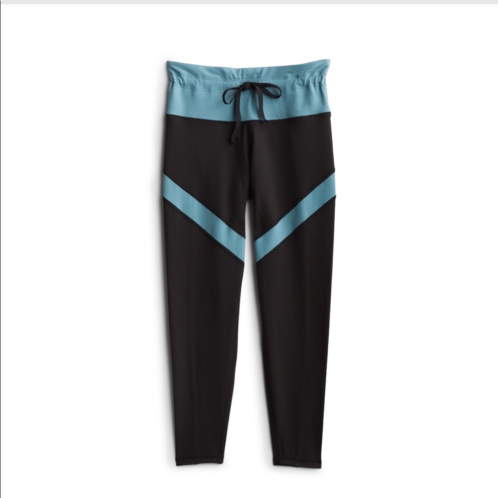 Sage Colorblock High Rise 7/8 Legging w/ Drawcord